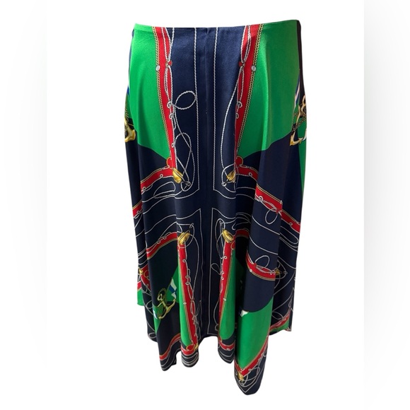 Lauren Ralph Lauren Nautical Print Handkerchief Hem Skirt Asymmetrical women’s 6 - Picture 7 of 11